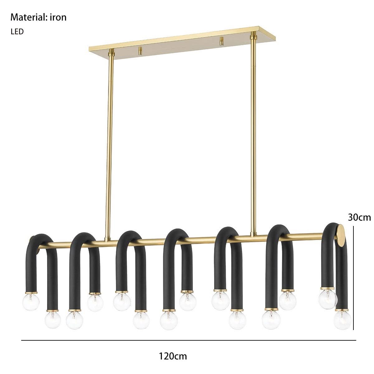 U Shape Tube Chandelier - Exclusive Lighting Fixture-ChandeliersDecor.com