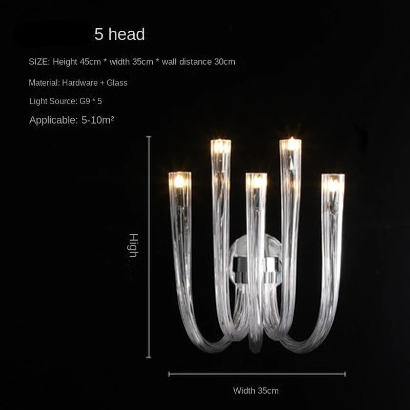 ChandeliersDecor.com-Chandeliers-U Shaped Glass Italian Lustre Art Pendant Chandelier