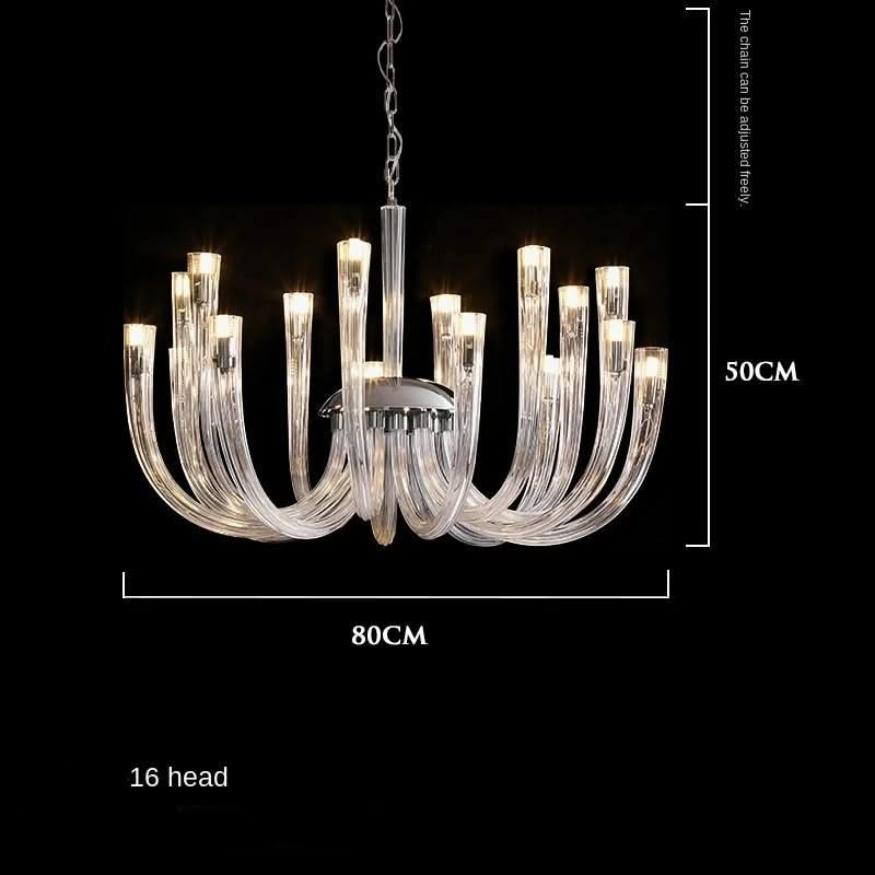ChandeliersDecor.com-Chandeliers-U Shaped Glass Italian Lustre Art Pendant Chandelier