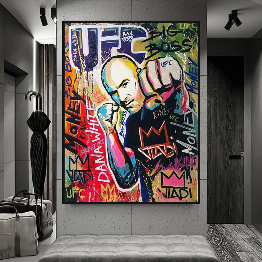 UFC Fighting Boxer Canvas Wall Art-ChandeliersDecor.com