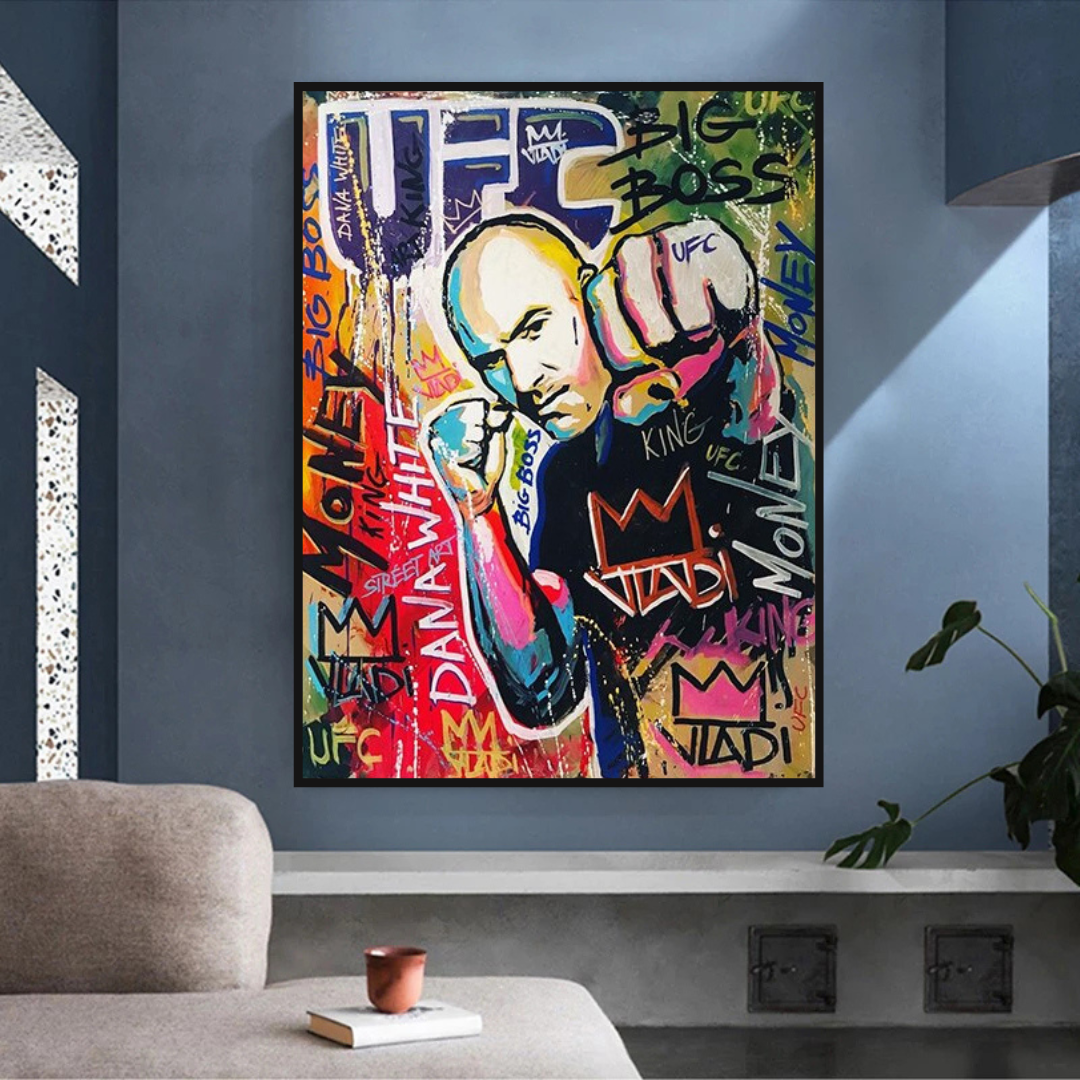 ChandeliersDecor.com-Wall Posters-UFC Fighting Boxer Canvas Wall Art
