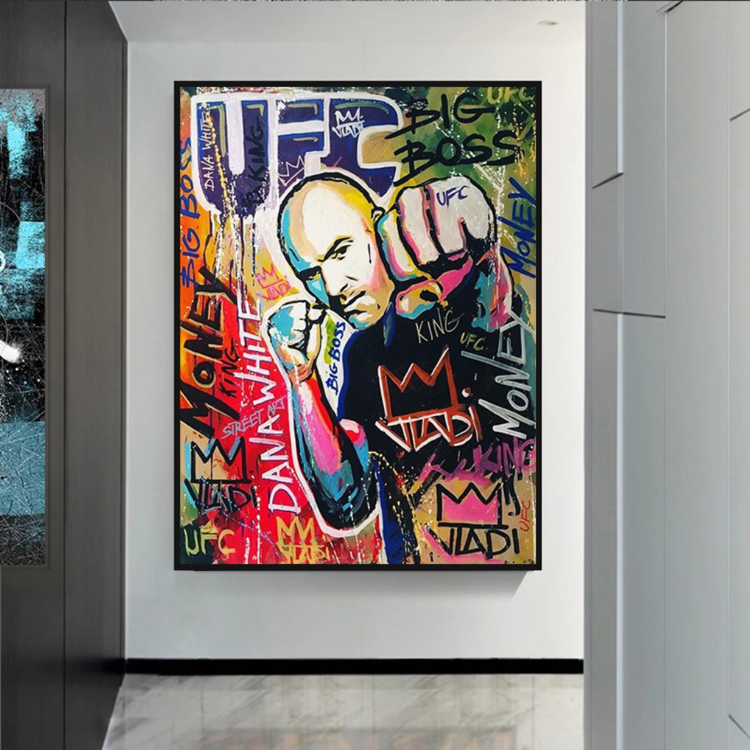 UFC Fighting Boxer Canvas Wall Art-ChandeliersDecor.com