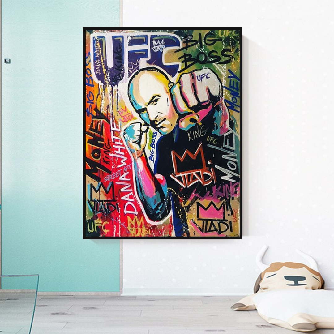ChandeliersDecor.com-Wall Posters-UFC Fighting Boxer Canvas Wall Art