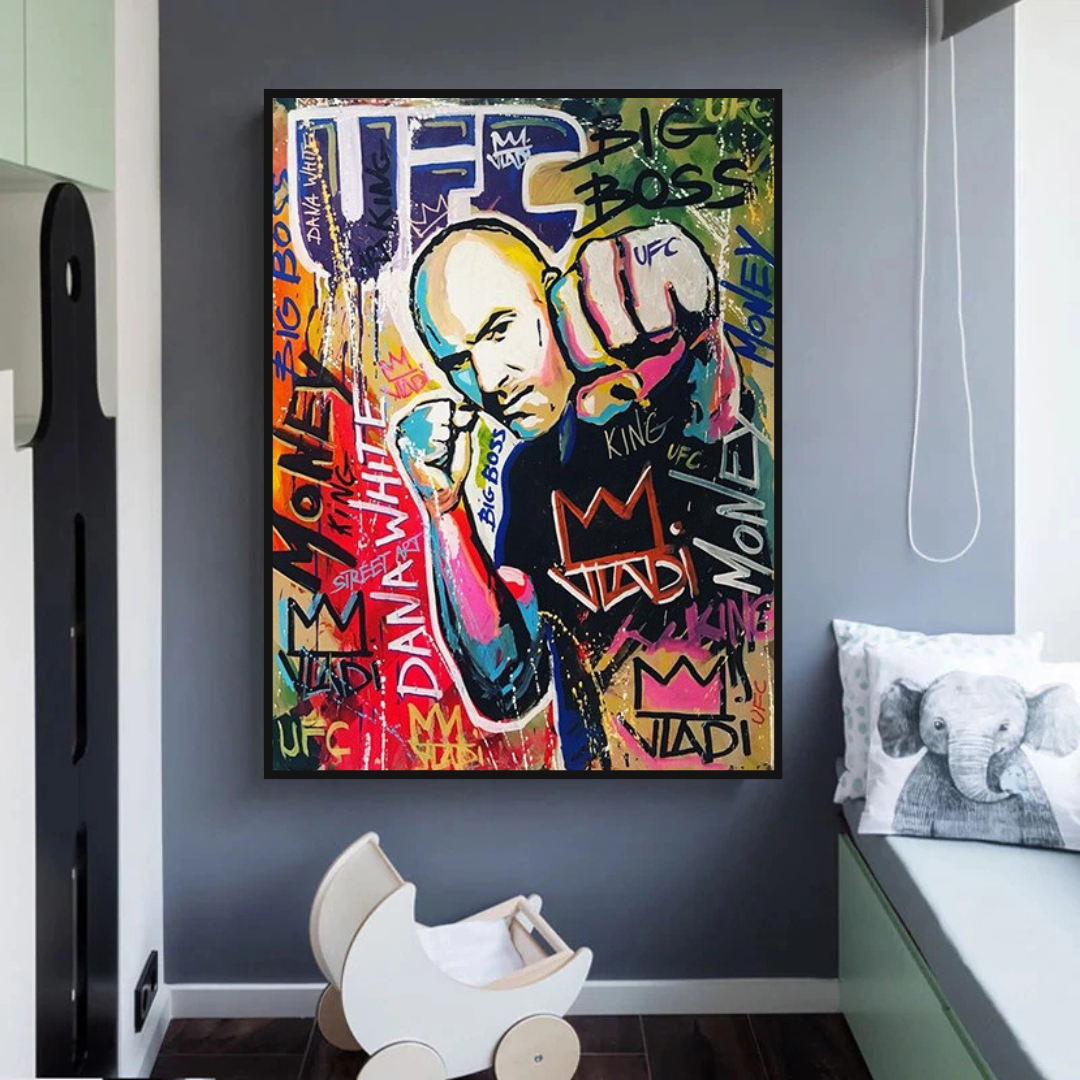 ChandeliersDecor.com-Wall Posters-UFC Fighting Boxer Canvas Wall Art