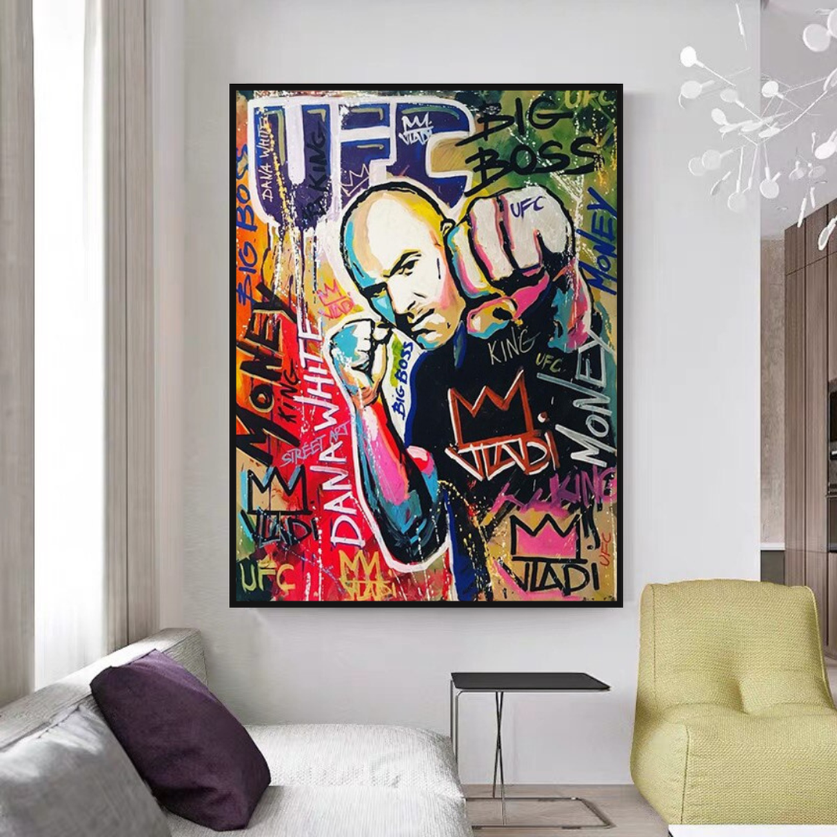 UFC Fighting Boxer Canvas Wall Art-ChandeliersDecor.com