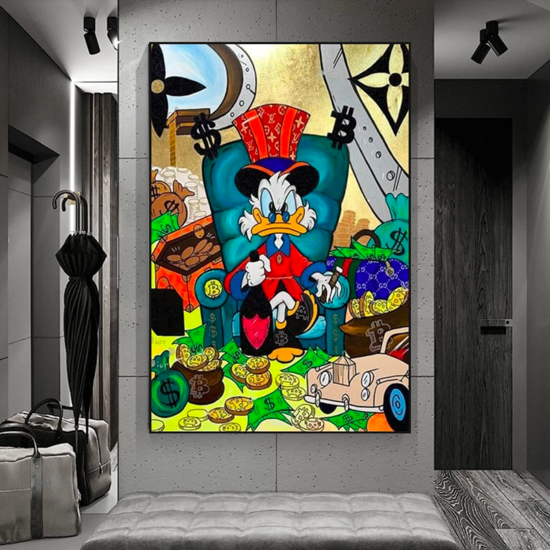 Uncle Scrooge Canvas Wall Art – Exclusive Collection-ChandeliersDecor.com