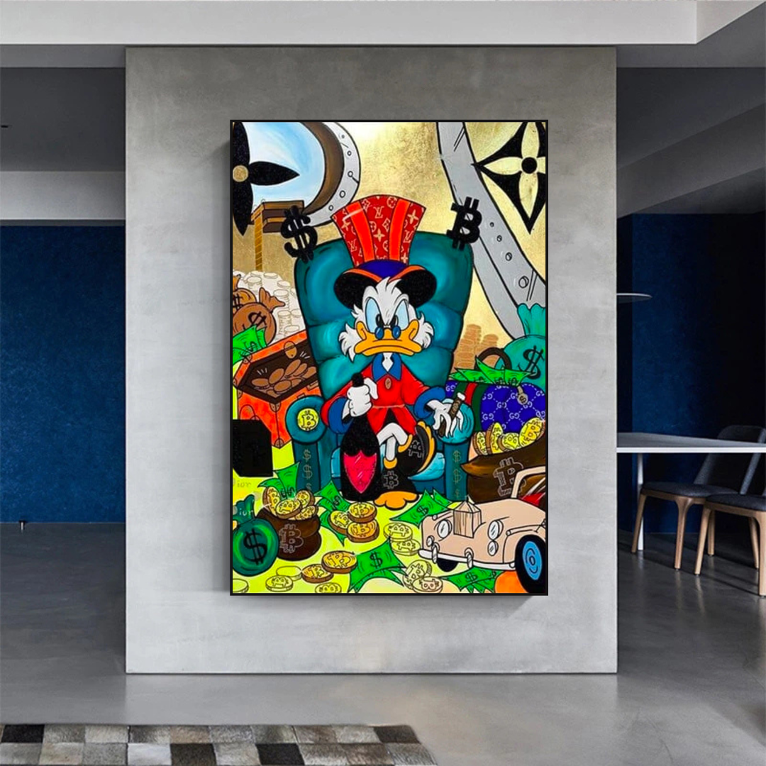 Uncle Scrooge Canvas Wall Art – Exclusive Collection-ChandeliersDecor.com