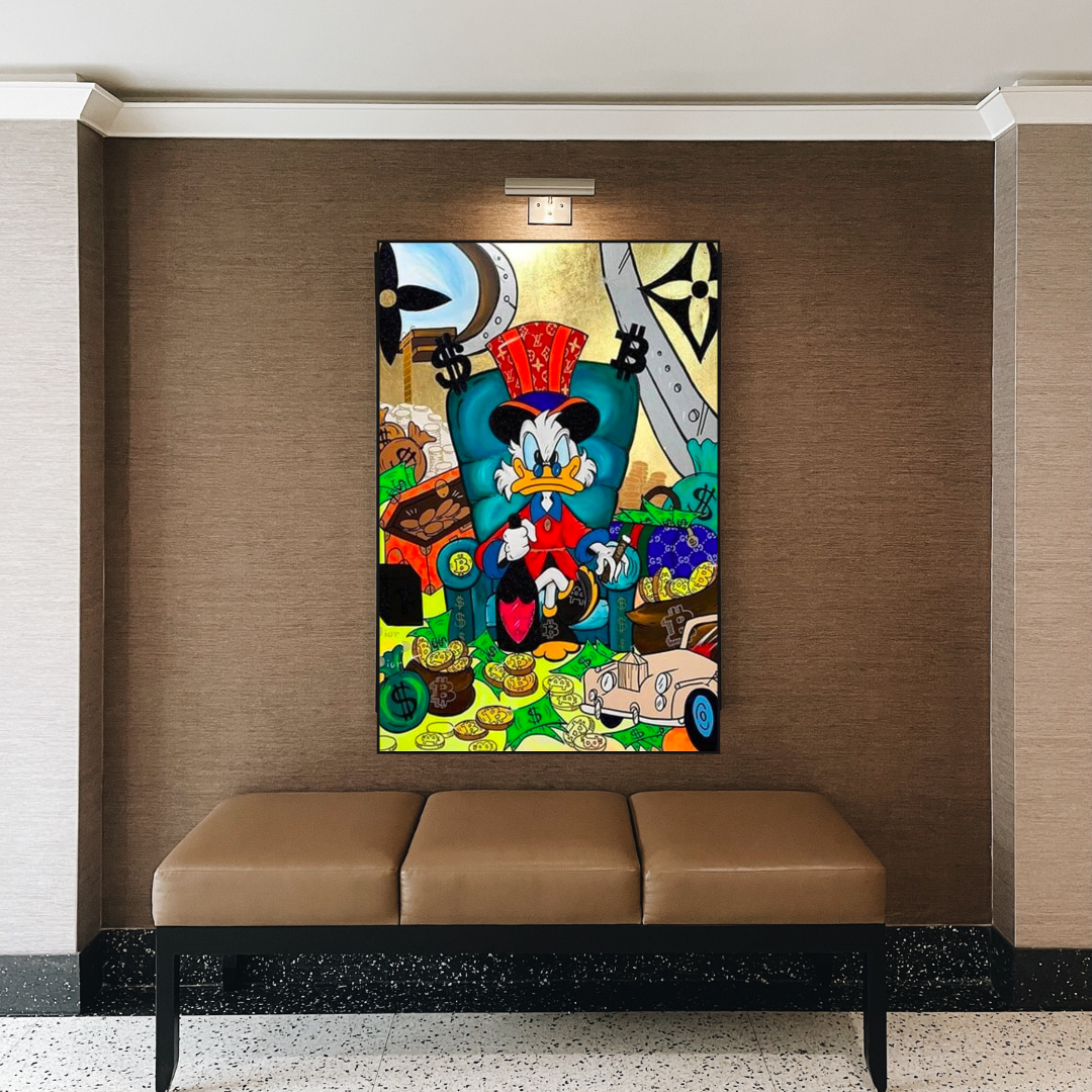 Uncle Scrooge Canvas Wall Art – Exclusive Collection-ChandeliersDecor.com