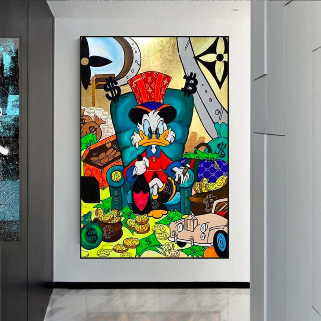 Uncle Scrooge Canvas Wall Art – Exclusive Collection-ChandeliersDecor.com