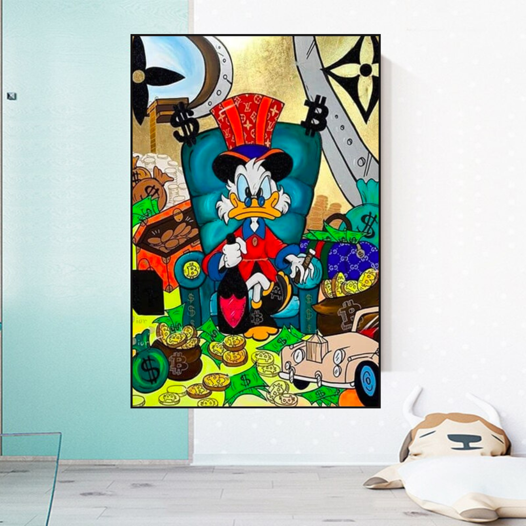 Uncle Scrooge Canvas Wall Art – Exclusive Collection-ChandeliersDecor.com