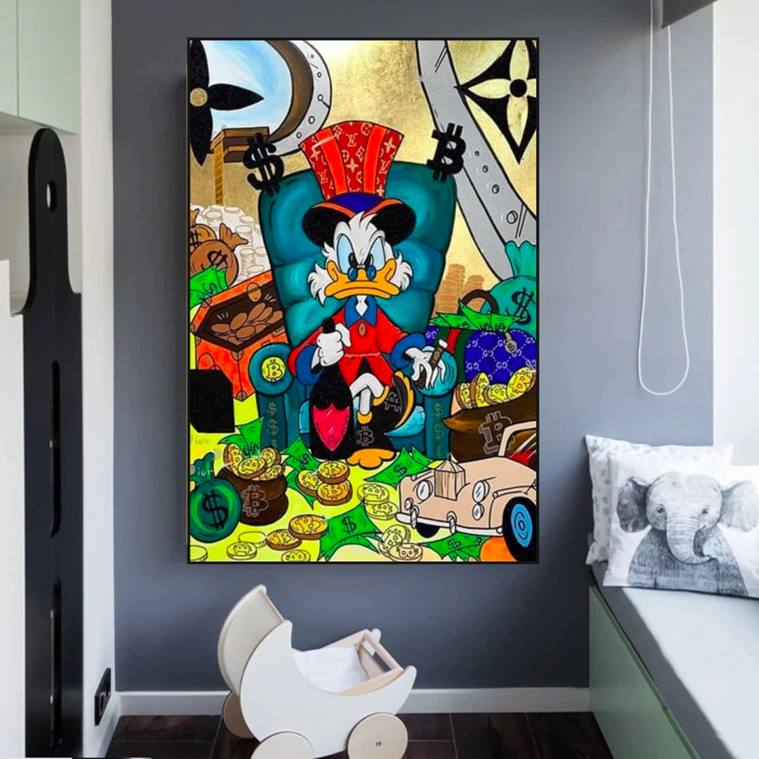 Uncle Scrooge Canvas Wall Art – Exclusive Collection-ChandeliersDecor.com