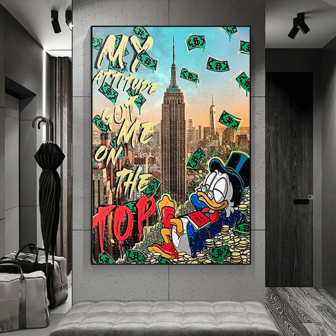 Uncle Scrooge McDuck Canvas Wall Art for Your Attitude-ChandeliersDecor.com
