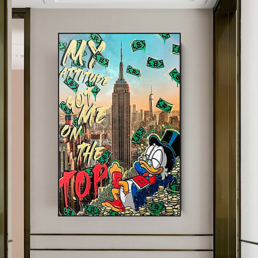 Uncle Scrooge McDuck Canvas Wall Art for Your Attitude-ChandeliersDecor.com