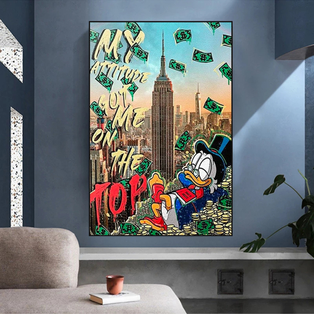 Uncle Scrooge McDuck Canvas Wall Art for Your Attitude-ChandeliersDecor.com