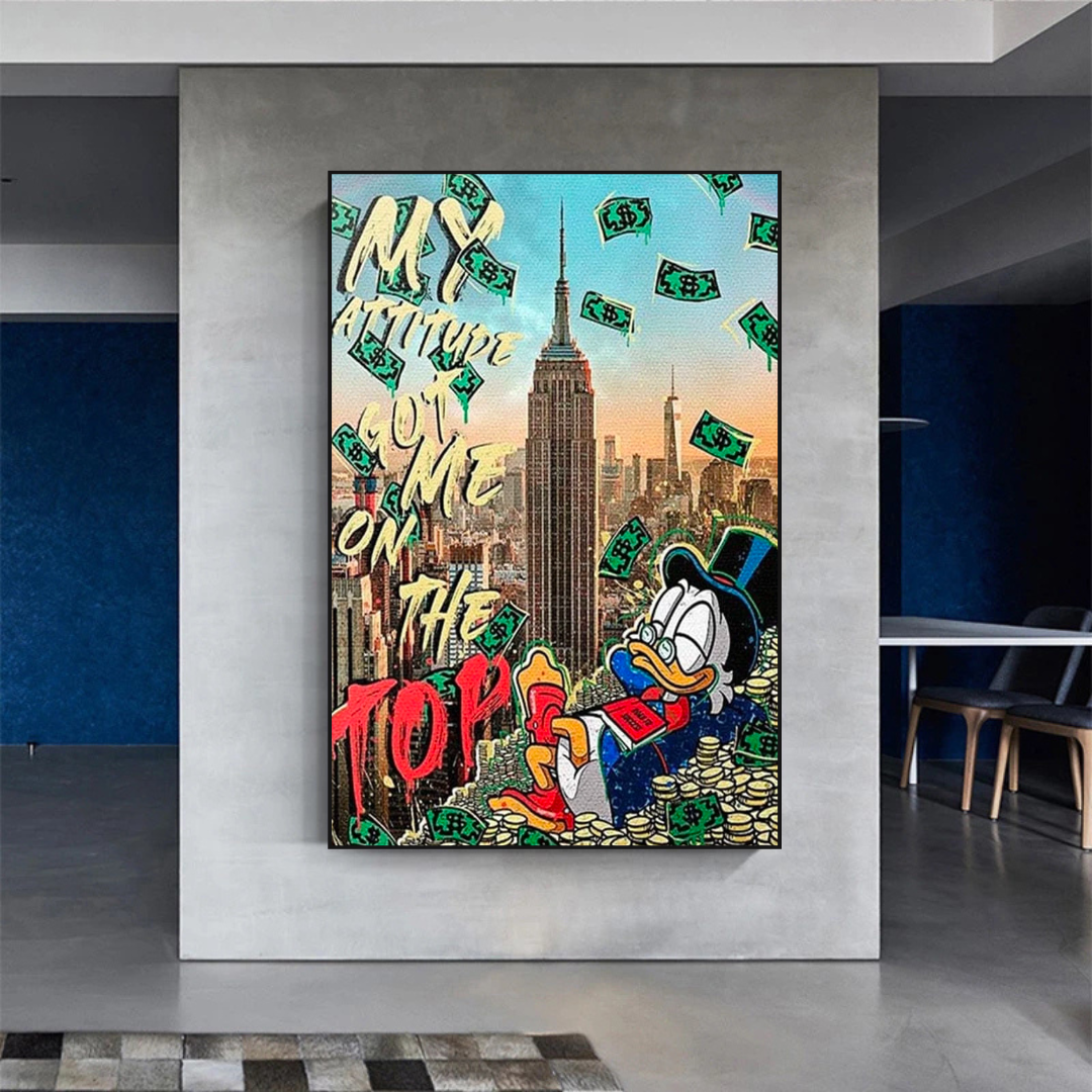 Uncle Scrooge McDuck Canvas Wall Art for Your Attitude-ChandeliersDecor.com