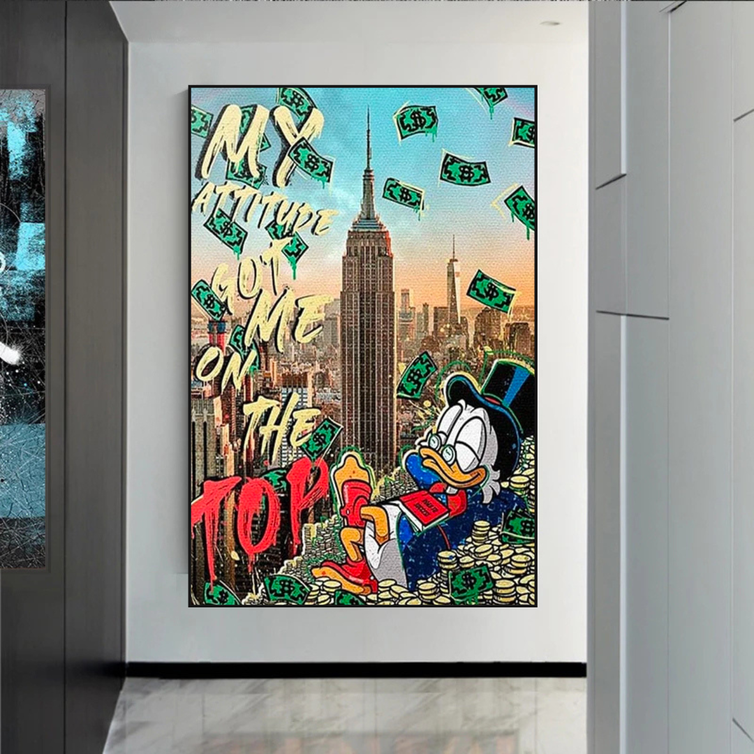 Uncle Scrooge McDuck Canvas Wall Art for Your Attitude-ChandeliersDecor.com