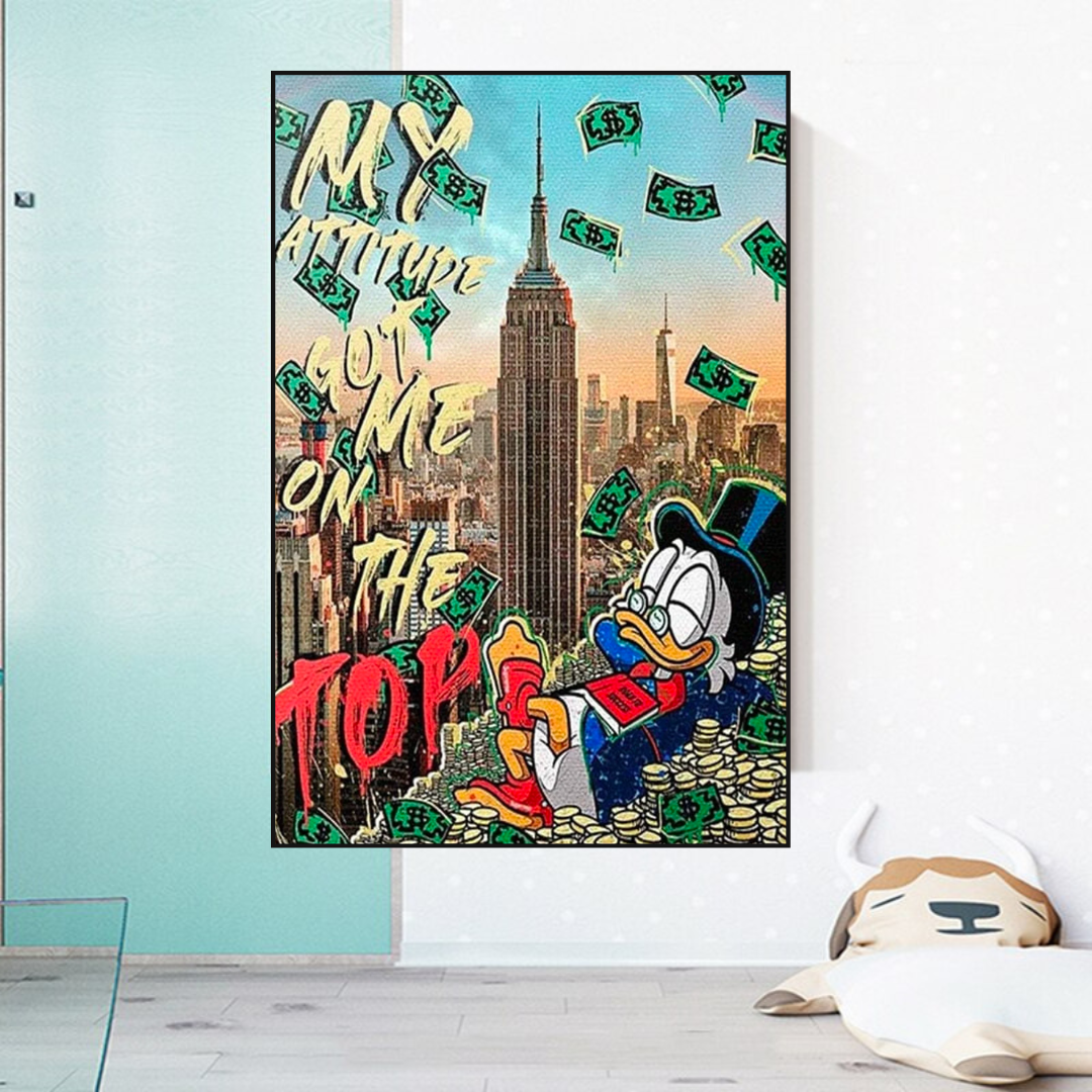Uncle Scrooge McDuck Canvas Wall Art for Your Attitude-ChandeliersDecor.com
