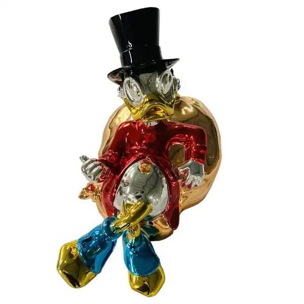 Uncle Scrooge McDuck Millionaire Statue Ornament-ChandeliersDecor.com
