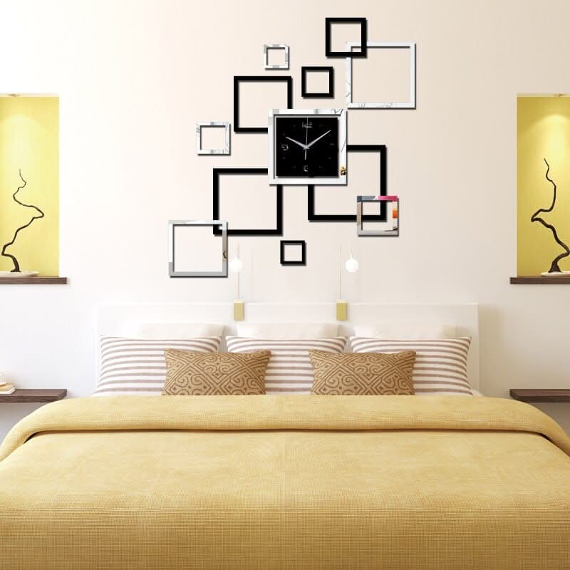 Unique Large Wall Clock Acrylic Mirror Quartz Do it Yourself Clock-ChandeliersDecor.com