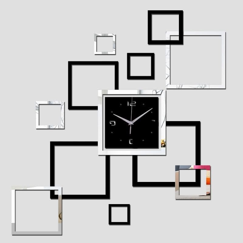 Unique Large Wall Clock Acrylic Mirror Quartz Do it Yourself Clock-ChandeliersDecor.com