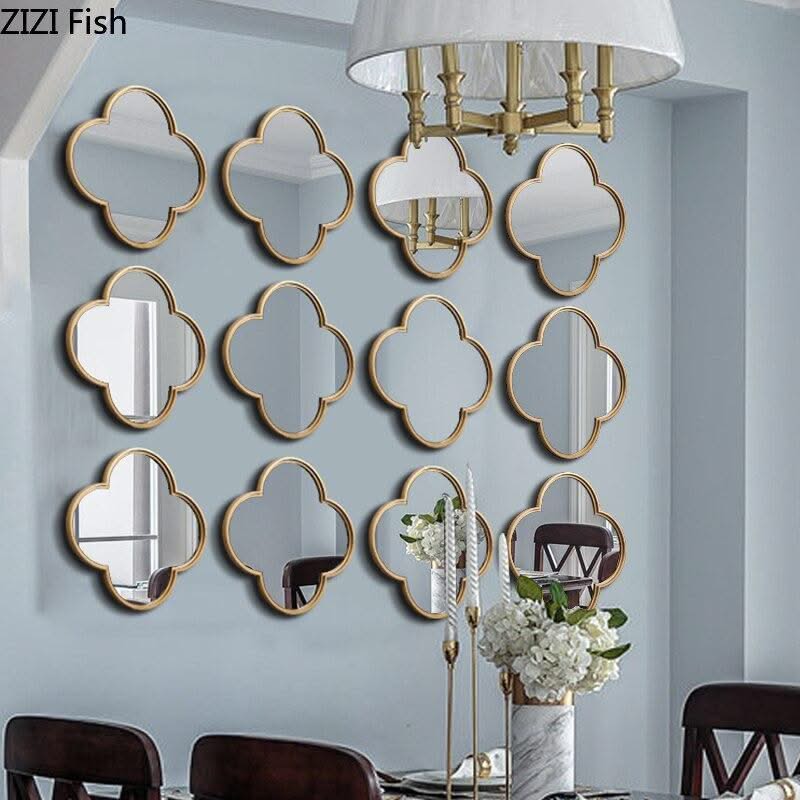 ChandeliersDecor.com-Furniture-Van Cleef Mirror: Flower-Shaped Reflective Glass