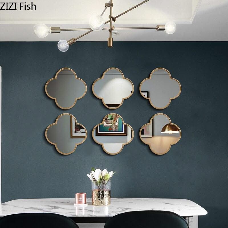 ChandeliersDecor.com-Furniture-Van Cleef Mirror: Flower-Shaped Reflective Glass