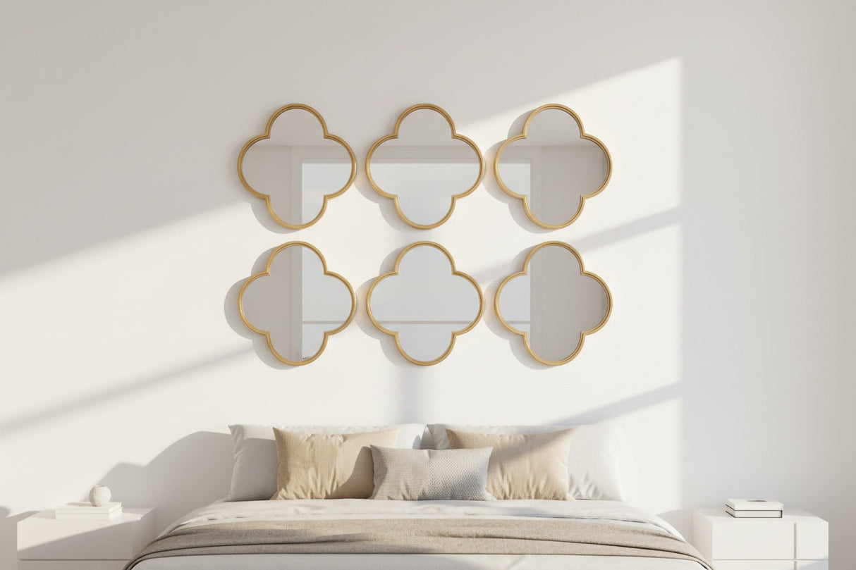 ChandeliersDecor.com-Furniture-Van Cleef Mirror: Flower-Shaped Reflective Glass