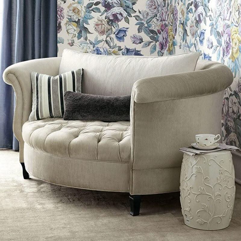 ChandeliersDecor.com-Furniture-Velvet Sofa Chair: Ergonomic Style Combined