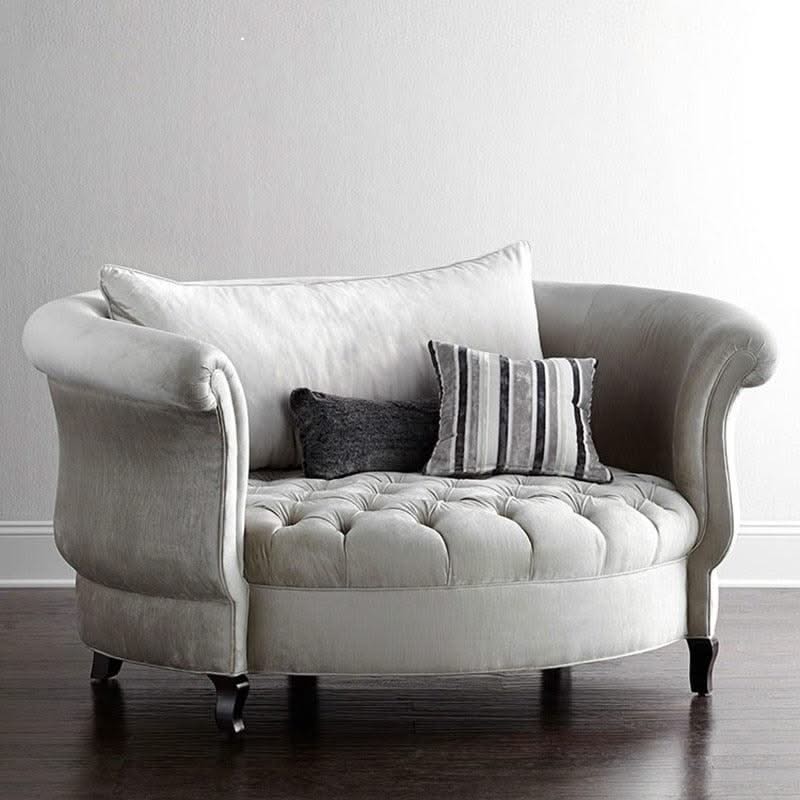 ChandeliersDecor.com-Furniture-Velvet Sofa Chair: Ergonomic Style Combined