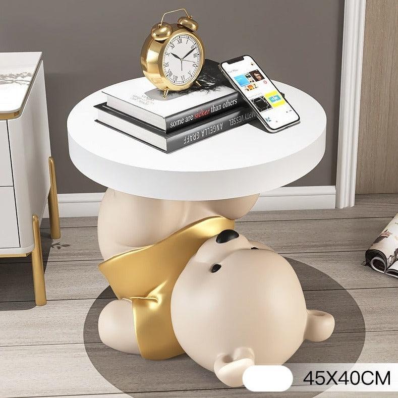 ChandeliersDecor.com-Kids Statues-Vigorous Bear Statue Side Table Ornament