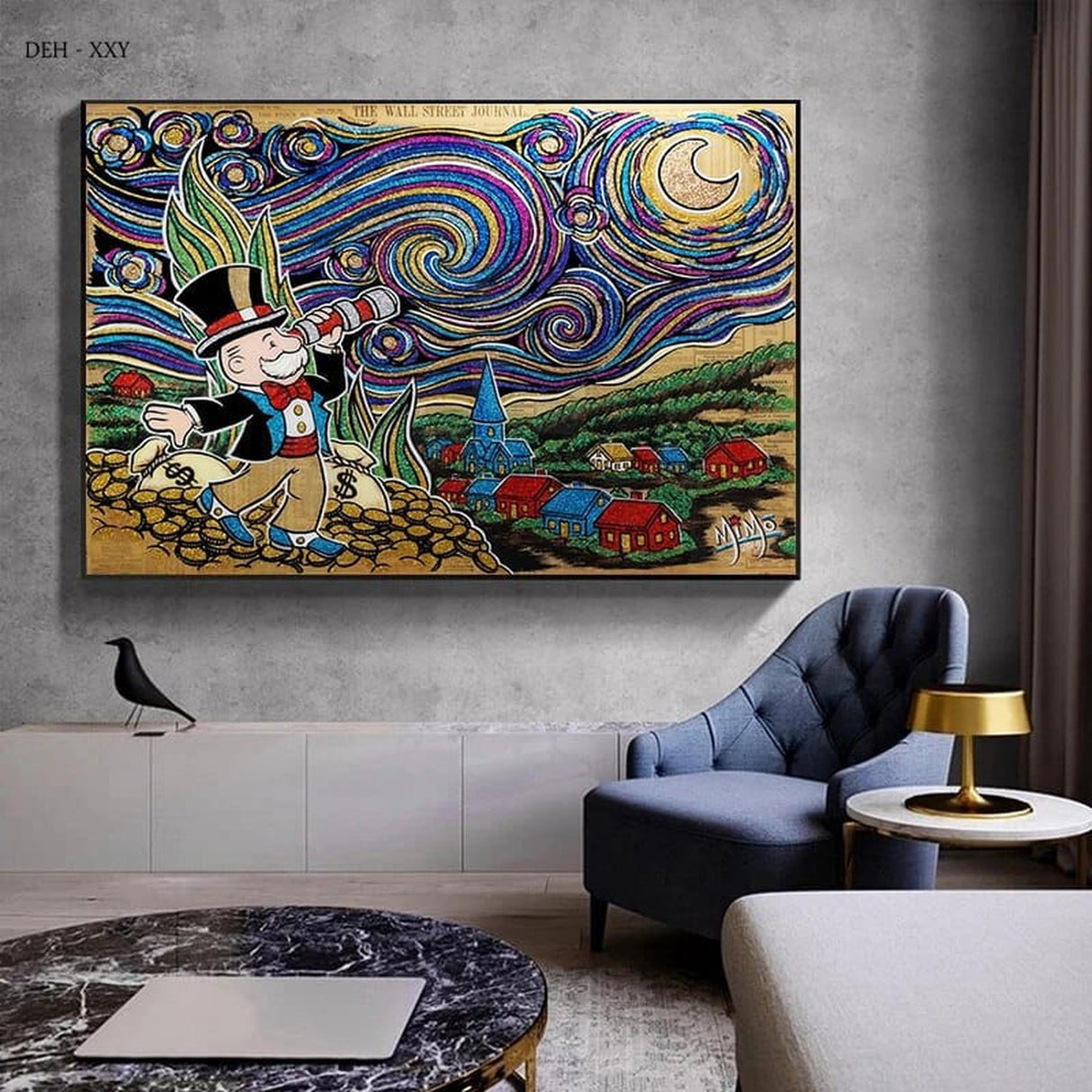 ChandeliersDecor.com-Monopoly Wall Poster-Vintage Alec Monopoly and Richie Canvas Print