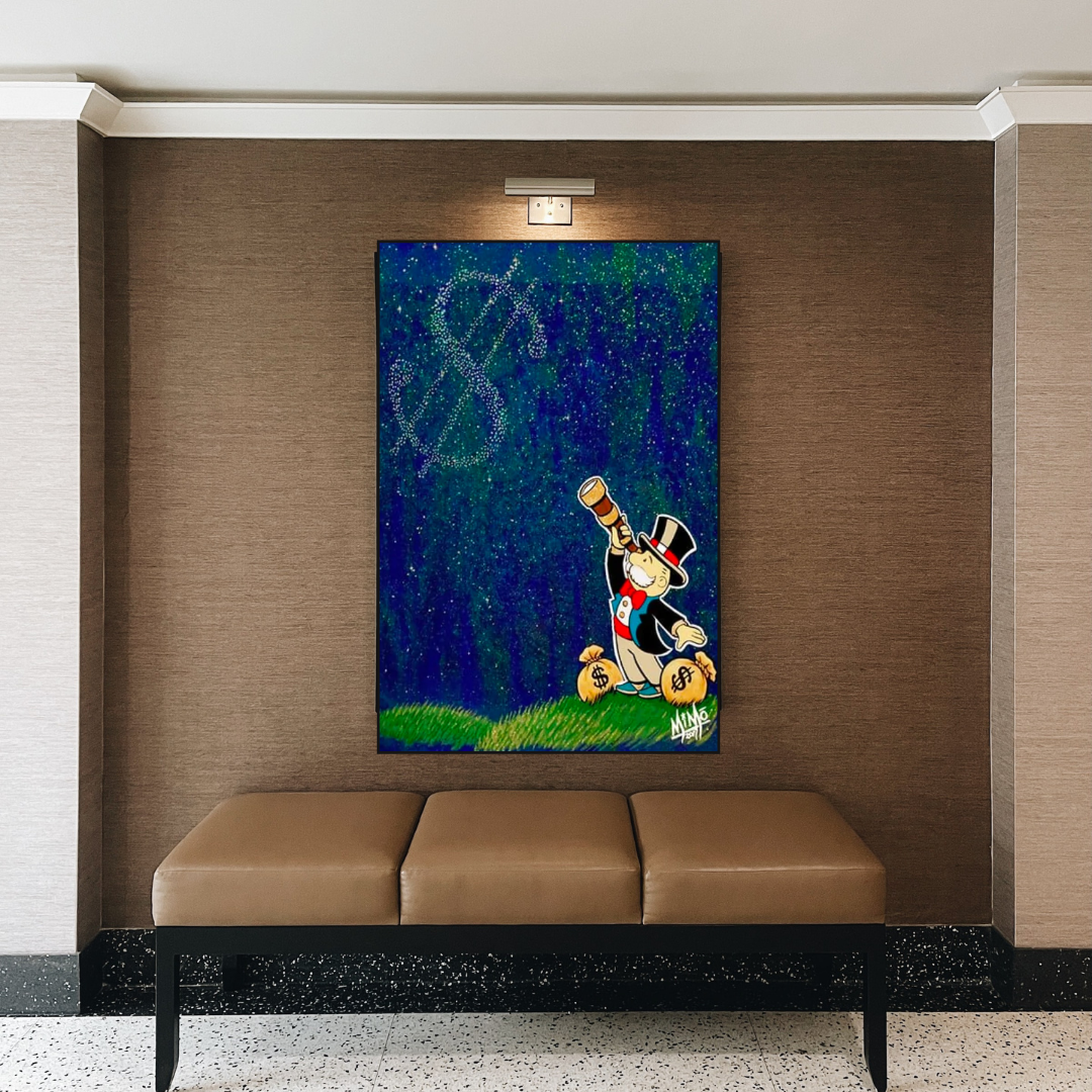 Vintage Alec Monopoly and Richie Starry Sky Canvas Print-ChandeliersDecor.com