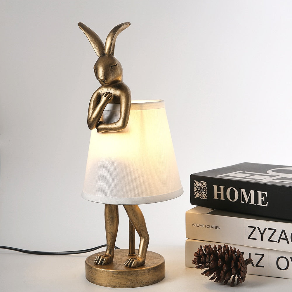 ChandeliersDecor.com-Table Lamp-Vintage Bathing Rabbit Table Lamp
