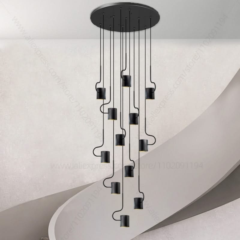 ChandeliersDecor.com-Staircase Chandelier-Vortex Hook Chandelier - Illuminate Your Space