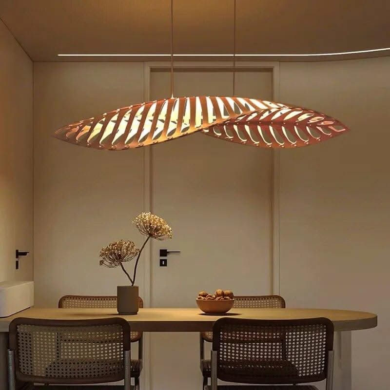 ChandeliersDecor.com-Kitchen Island-Wabi Sabi Wood Art Fish Bone Pendant Chandelier