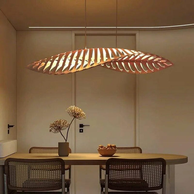 ChandeliersDecor.com-Kitchen Island-Wabi Sabi Wood Art Fish Bone Pendant Chandelier