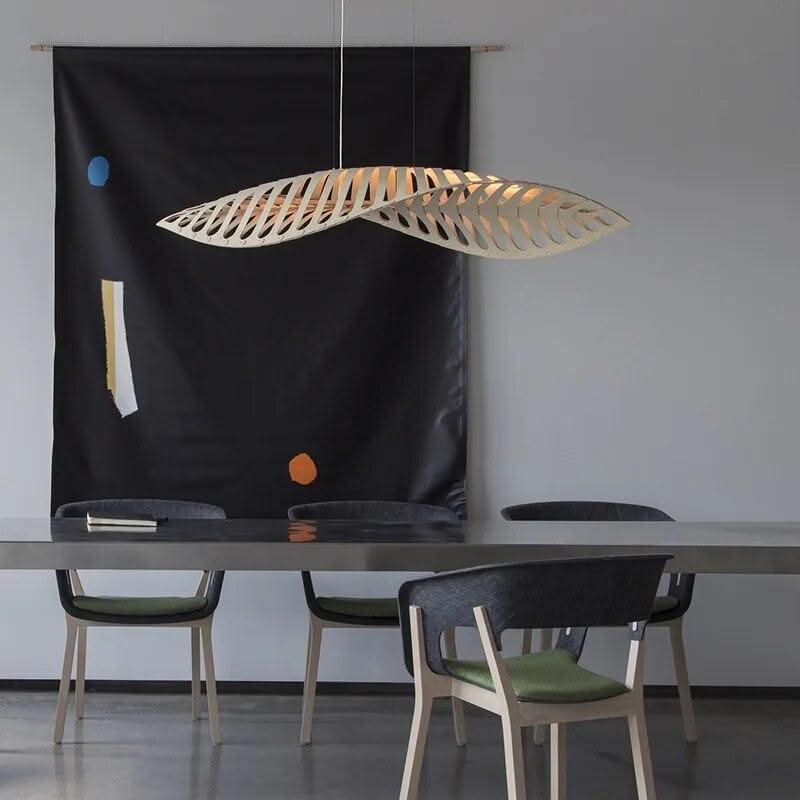 ChandeliersDecor.com-Kitchen Island-Wabi Sabi Wood Art Fish Bone Pendant Chandelier