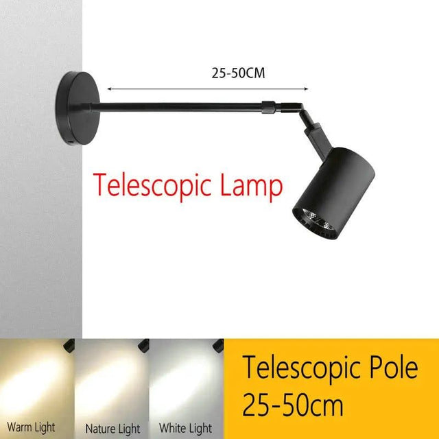Wall Art LED Long Arm Extendable Telescopic Wall Light-ChandeliersDecor.com