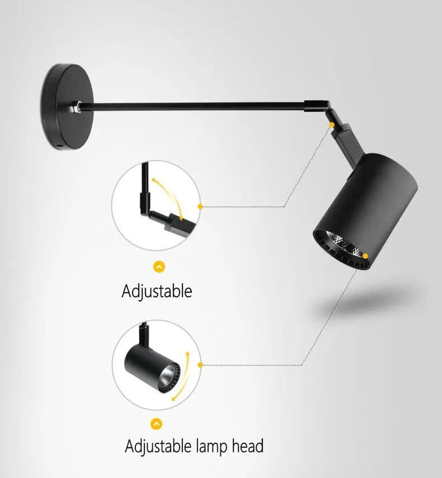 Wall Art LED Long Arm Extendable Telescopic Wall Light-ChandeliersDecor.com