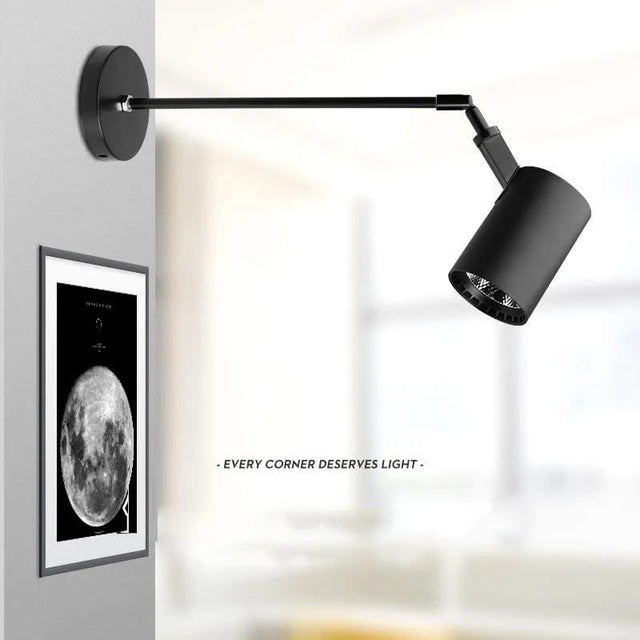 Wall Art LED Long Arm Extendable Telescopic Wall Light-ChandeliersDecor.com