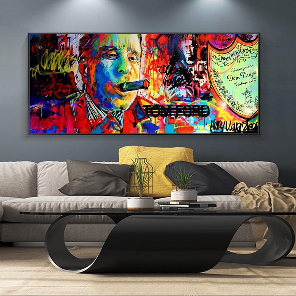 Wall Street Movie Smoking Man Canvas Wall Art-ChandeliersDecor.com