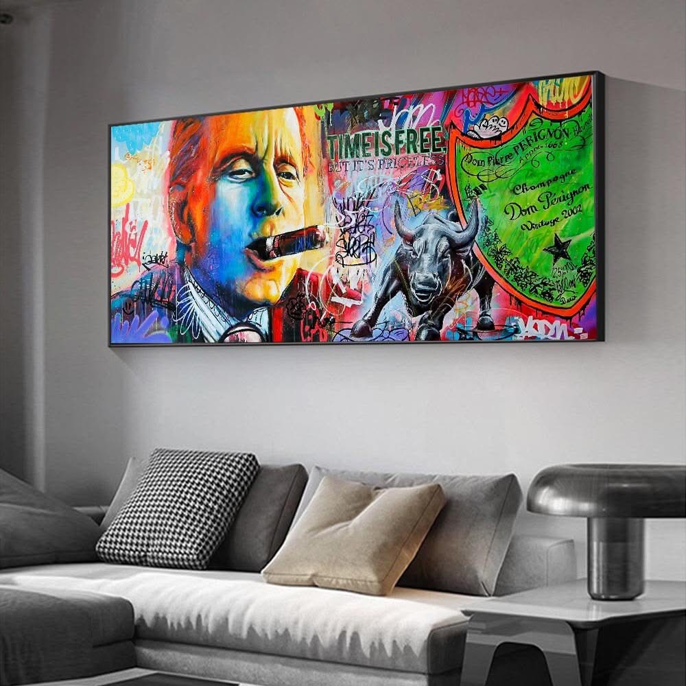 Wall Street Movie Smoking Man Canvas Wall Art-ChandeliersDecor.com