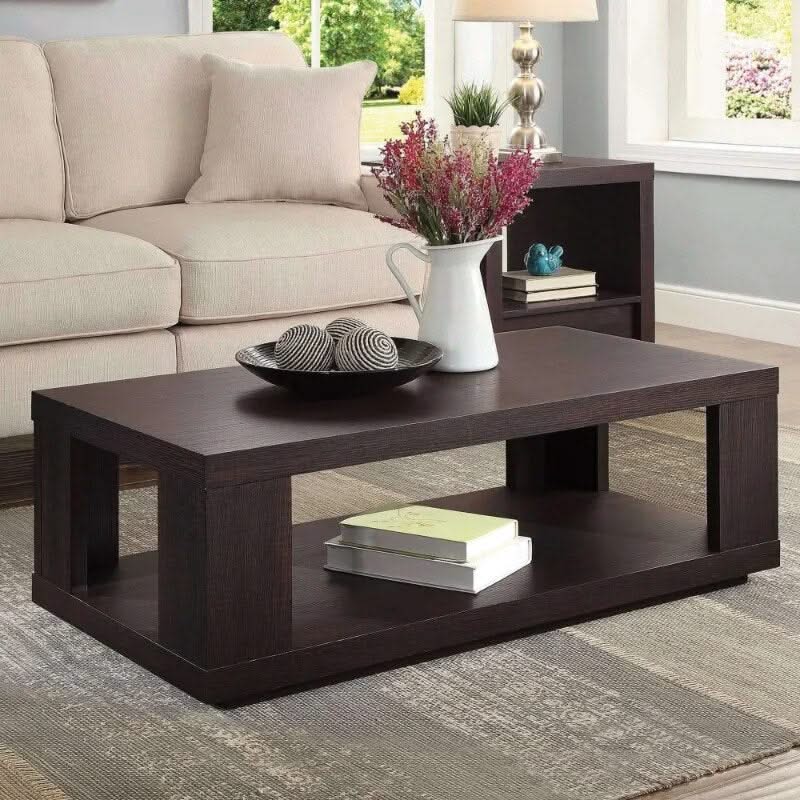 Walnut Cage Center Table-ChandeliersDecor.com