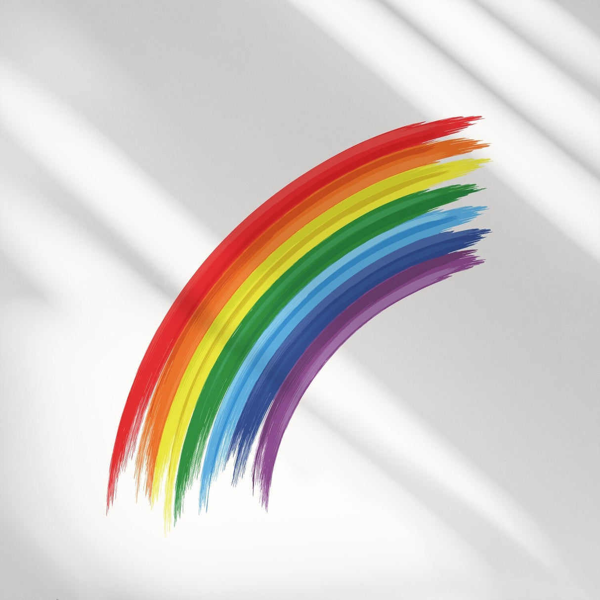 ChandeliersDecor.com-Kids Room Nursery Decals-Watercolor Half Rainbow with Vigor Style Dots Wall Stickers