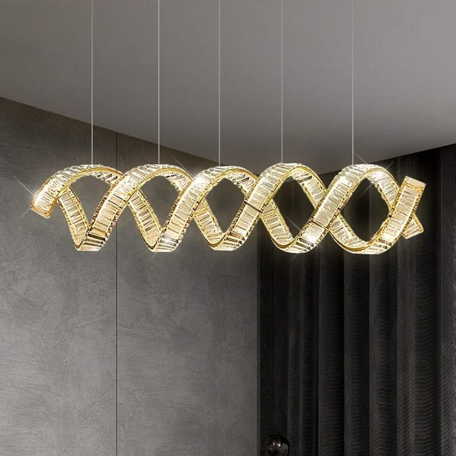 Wave Crystal Pendant Light: Enhance Your Space-ChandeliersDecor.com