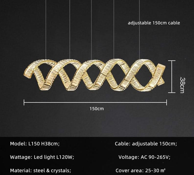 Wave Crystal Pendant Light: Enhance Your Space-ChandeliersDecor.com