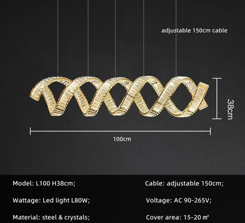 Wave Crystal Pendant Light: Enhance Your Space-ChandeliersDecor.com