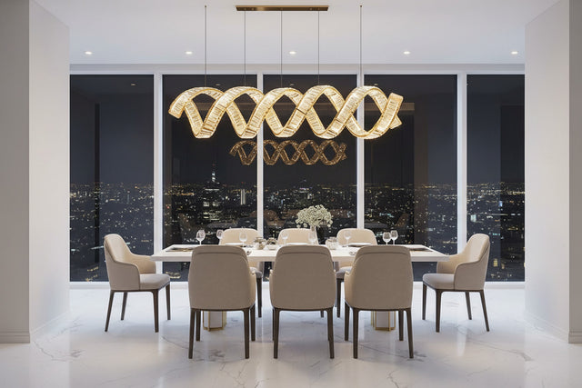 Wave Crystal Pendant Light: Enhance Your Space-ChandeliersDecor.com