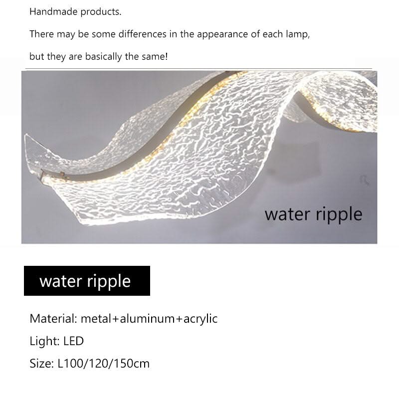 ChandeliersDecor.com-Kitchen Island-Wave LED Hanging Light for Dining and Kitchen Island