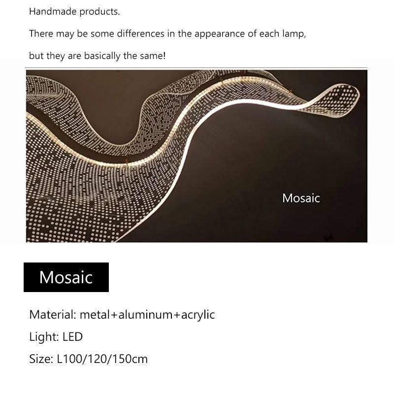 ChandeliersDecor.com-Kitchen Island-Wave LED Hanging Light for Dining and Kitchen Island